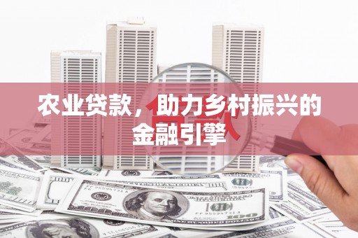 狮潭农业贷款，助力乡村振兴的金融引擎