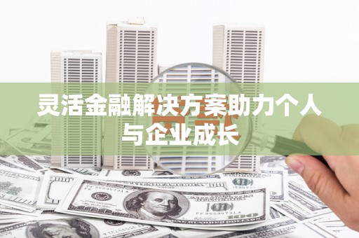 狮潭灵活金融解决方案助力个人与企业成长