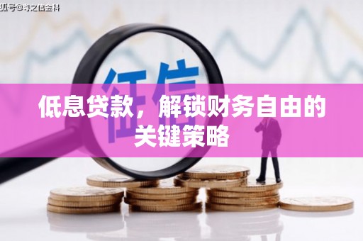 狮潭低息贷款，解锁财务自由的关键策略