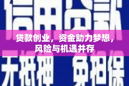 狮潭贷款创业，资金助力梦想，风险与机遇并存