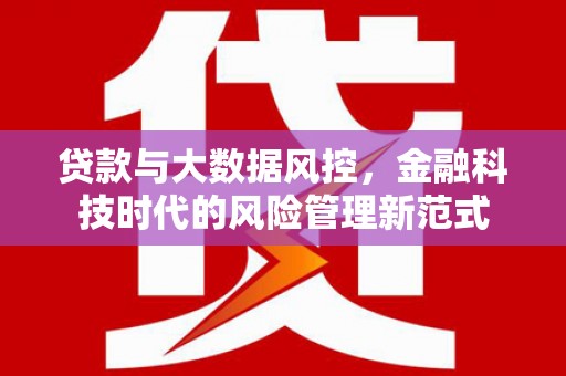 狮潭贷款与大数据风控，金融科技时代的风险管理新范式
