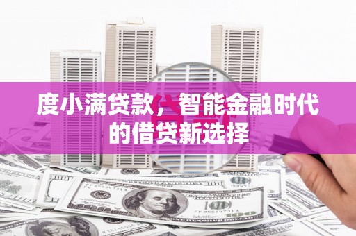 狮潭度小满贷款，智能金融时代的借贷新选择