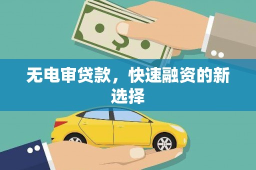 狮潭无电审贷款，快速融资的新选择