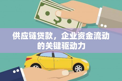 狮潭供应链贷款，企业资金流动的关键驱动力
