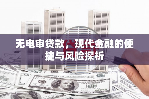 狮潭无电审贷款，现代金融的便捷与风险探析