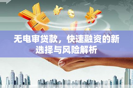 狮潭无电审贷款，快速融资的新选择与风险解析