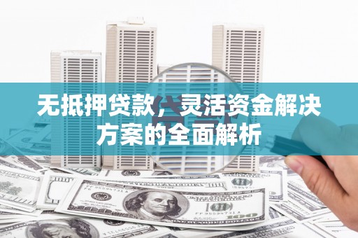 狮潭无抵押贷款，灵活资金解决方案的全面解析