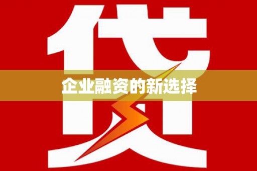狮潭企业融资的新选择