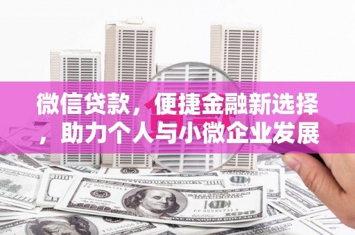 狮潭微信贷款，便捷金融新选择，助力个人与小微企业发展