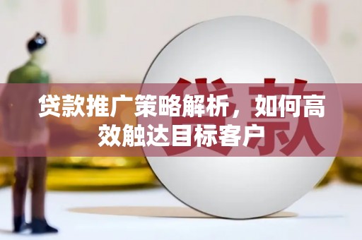 狮潭贷款推广策略解析，如何高效触达目标客户