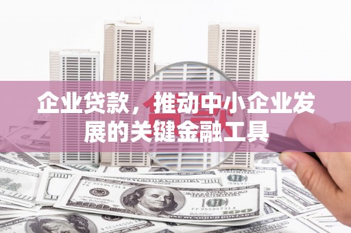 狮潭企业贷款，推动中小企业发展的关键金融工具