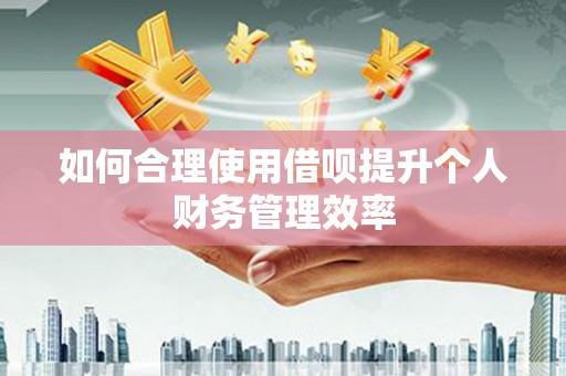 狮潭如何合理使用借呗提升个人财务管理效率