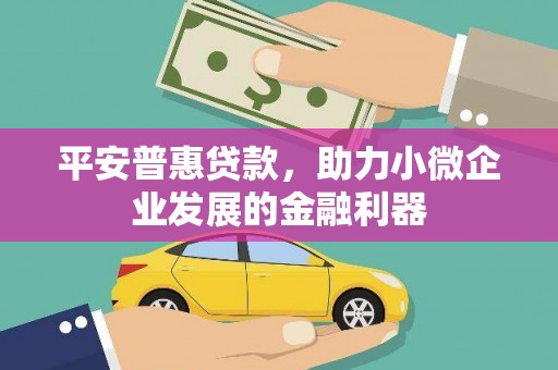 狮潭平安普惠贷款，助力小微企业发展的金融利器