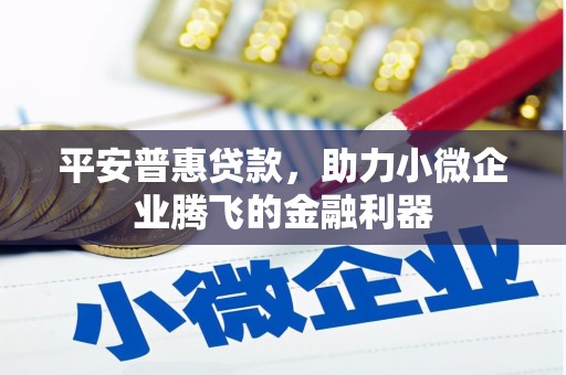 狮潭平安普惠贷款，助力小微企业腾飞的金融利器