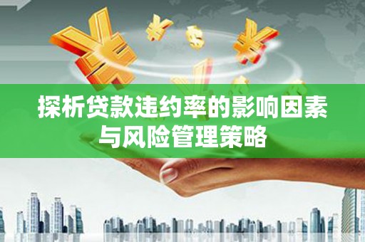 狮潭探析贷款违约率的影响因素与风险管理策略