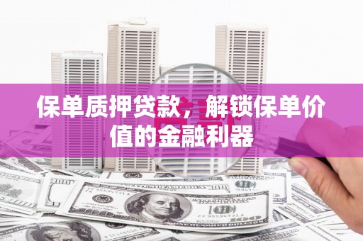狮潭保单质押贷款，解锁保单价值的金融利器