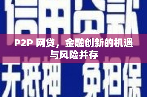 狮潭P2P 网贷，金融创新的机遇与风险并存