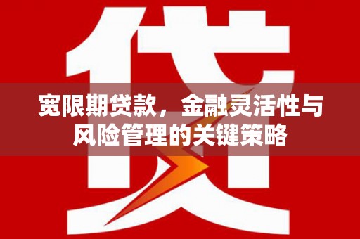 狮潭宽限期贷款，金融灵活性与风险管理的关键策略