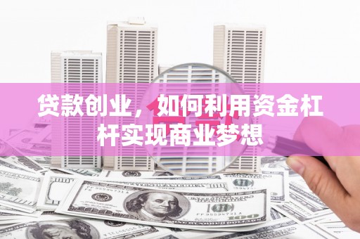 狮潭贷款创业，如何利用资金杠杆实现商业梦想