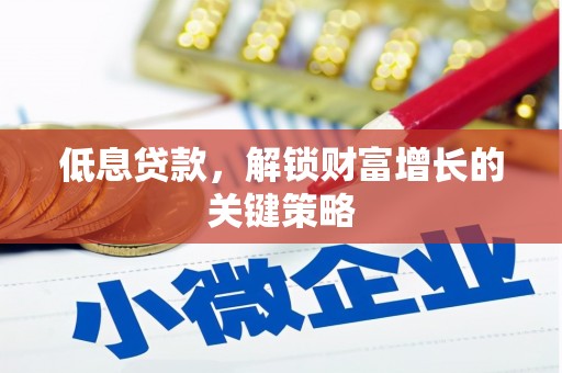 狮潭低息贷款，解锁财富增长的关键策略