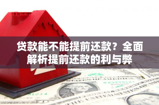 狮潭贷款能不能提前还款？全面解析提前还款的利与弊