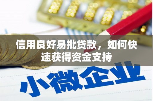 狮潭信用良好易批贷款，如何快速获得资金支持