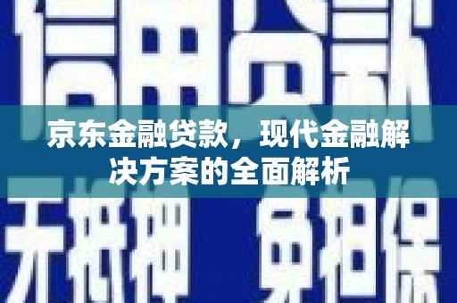狮潭京东金融贷款，现代金融解决方案的全面解析