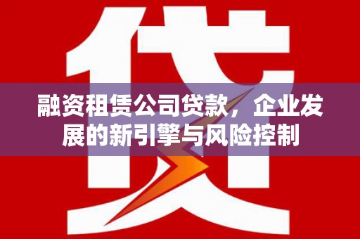 狮潭融资租赁公司贷款，企业发展的新引擎与风险控制