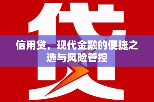 狮潭信用贷，现代金融的便捷之选与风险管控