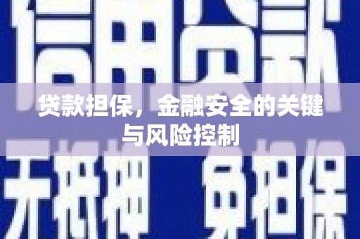 狮潭贷款担保，金融安全的关键与风险控制