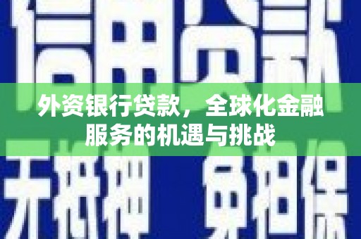 狮潭外资银行贷款，全球化金融服务的机遇与挑战