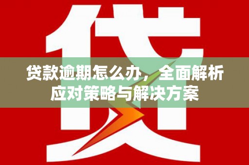 狮潭贷款逾期怎么办，全面解析应对策略与解决方案