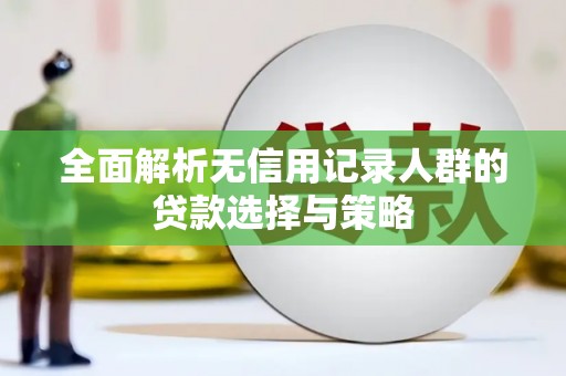 狮潭全面解析无信用记录人群的贷款选择与策略