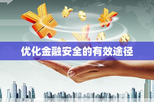 狮潭优化金融安全的有效途径